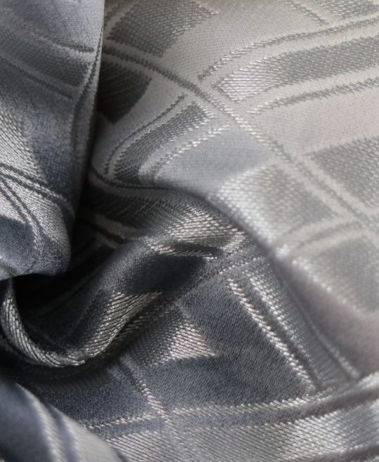 男性用袴単品レンタル(成人式・結婚式・卒業式)白黒ぼかし・銀の菱文様[身長170cm]No.135